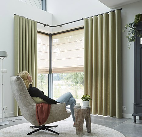Groene gordijnen voor interieur! 💚 - Solanowonen.nl