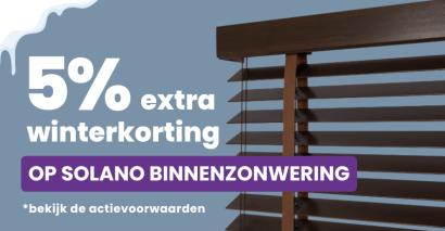 5% winterkorting op Solano binnenzonwering